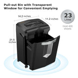 Bonsaii Paper Shredder, 18-Sheet 60-Minutes Shredder for Office Heavy Duty Cross-Cut Shredder with 6 Gallon Pullout Basket 4