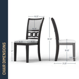 New Classic Furniture Gia 5-Piece Round Dining Set with 1 Dining Table and 4 Chairs, 47-Inch, Gray New Classic Furniture