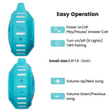 Upgraded, IP67 Waterproof Bluetooth Speaker, Silicone Case,10W Pro Sound&Deep Bass,24H Playtime, with Lights,Clip,Floating,for Shower,Beach essentials, Kayak Paddle Board Boat Lake Camping accessories