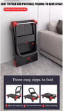 Heavy Duty Folding Hand Truck Foldable Push Cart with Swivel Wheels Portable Flatbed Dolly for Office