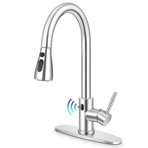 Touchless Kitchen Sink Faucet with Pull Down Sprayer Herogo