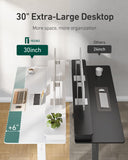 CubiCubi 60" x 30" Standing Desk with Drawers, Height Adjustable Electric Workstation