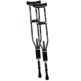 York Nordic - Spring Cushion Crutches Perfect for Sports Injuries and Travel - Heights 4'7" to 6'6" - Adjust Down to 22" for Travel