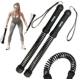 Ocdin Portable Ropeless Battle Ropes for Home Gym, 2 Sticks Cordless Training Rope for Low-Impact Cardio Training