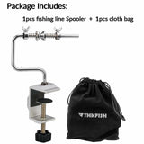 THKFISH Fishing Line Spooler - Adjustable, Stable, Portable with Clamp - A-Long Style
