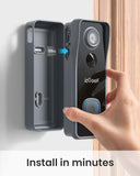 5MP Doorbell Camera Wireless No Subscription- Video Doorbell Wireless with Chime, Doorbell with Camera, Voice Changer ieGeek