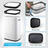 Automatic Trash Can with Lid,50l/13.2gal Touchless Motion Sensor Kitchen Trash Bin,Soft-Close Slim Garbage Can for Bathroom Living Room Office