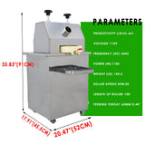 WYDDDARY Electric 3 Rollers Vertical Sugarcane Juicer Machine Stainless Steel Sugar Cane Press Juice Extractor Sugar Cane Juice Squeezer for Home Commercial 110V 1100W