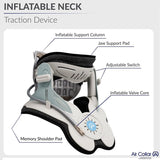Neck Traction Device by Air Collar - Neck Stretcher - Cervical Traction Device - Neck & Shoulder Pain Relief - Stretcher Collar for Improved Spine Alignment (2nd Gen Electric Pump) - See Size Chart*