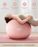 YOTTOY Anti-Burst Exercise Ball for Working Out, Yoga Ball for Pregnancy,Extra Thick Workout Ball for Physical Therapy,Stability Ball for Ball Chair Fitness with Pump (Pink) YOTTOY