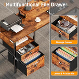Furologee 66” L Shaped Desk with Power Outlet, Reversible Home Office Desk