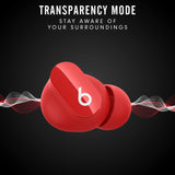 True Wireless Noise Cancelling Earbuds - Compatible with Apple & Android - Red Beats