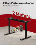 Dual Motor Electric Standing Desk 79 x 32 Inches, Height Adjustable Sit Stand Desk with Large Splice Board for Home Office