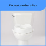 Medline Raised Toilet Seat with Secure Side Locks, 4" Elevation - 250 lbs. Capacity, for Seniors, Elderly, Independent Adults and Disabled Adults - 1 Ct.