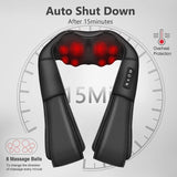 Neck Massager with Heat, Shiatsu Massager for Neck, Back, Shoulder, Foot and Leg, Deep Tissue 3D iKristin