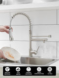 AIMADI Faucet for Kitchen Sink,Commercial Single Handle Single Hole Pull Down Kitchen Faucet with Deck Plate llaves para fregaderos de cocina