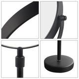 Nicesail Higher Taller Tabletop Makeup Mirror of 8 Inch, 5X Magnified Makeup Mirror Countertop Standing, Height Adjustable, Double Sided Mirror in Matte Black (8 Inch, 5X)…