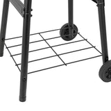 Char-Griller® King-Griller Gambler Charcoal Grill and Smoker with Damper Smoke Control, Cast Iron Grates, and Side Shelf, 315 Cooking Square Inches in Black, Model E1416
