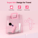 HEYCHY Super Mini Massage Gun, Deep Tissues Percussion Muscle Massager, Compact Sports Travel Massage Gun, Portable Massager Gun for her him, Pink