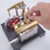 Steam Engine Model with Boiler DIY Kit, SE-01 Full Metal Beam Engine Steam Engine Model Kit that Works with Centrifugal Regulator (84PCS)