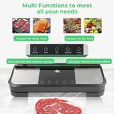 Etunia Cordless Vacuum Sealer, Rechargeable Vacuum Seal Machine for Dry/Moist Food Storage to Extend Fresh, 1 Air Hose for Food Containers, 2 Jar Sealers/Lids for Mason Jars