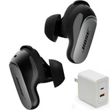 Bose QuietComfort Ultra Earbuds (2nd Gen) Bundle with Fast Charger - Wireless Noise Cancelling Earbuds with Mic, Immersive Audio, USB-C Charging, Up to 6 Hours Battery, IPX4 Rating, (Black)