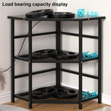 hezhuhe2258 Pc Stand Corner PC Tower Stand Printer Stand Table with Power Sockets USB Port, for Home Office Printer Stands, Storage Shelf, CPU Stand