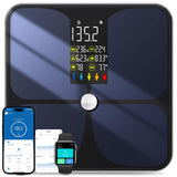 Lepulse Scale for Body Weight, Smart Digital Bathroom Weight Scale with BMI Muscle Mass 20 Body Composition Metrics,4.68"Large Display Body Fat Scales, Heart Rate, Accurate Bluetooth Weighing with App