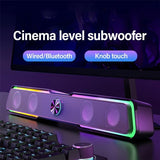 BXNSDFS LED Subwoofer Audio AUX Speaker Surround for PC Laptop Mobile Phone