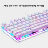 Wired Mechanical Gaming Keyboard Transparent Bottom Cover 87 Keys for Home PC Game 9 Lighting Effects RGB Backlight