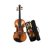 Professional Handcrafted European Violin – Solid Italian Spruce Top & European Maple Back | German Thomastik Strings | French Bridge | Carbon Fiber Tailpiece | Includes Bow & Case (Full Size 4/4)