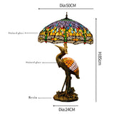 GAUUA Tiffany Table Lamp 18" Tiffany Style Large Table Lamp Dark