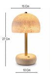 SODEF Wireless Charging Modern Desk Lamp Cream Carbon Concrete Touch Dimmer LED Night Light Energy Saving
