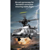 RC Helicopter, UH-60 2.4G 5CH Flybarless Brushless Scale RC Aircraft with Altitude Hold, Optical Flow Positioning & One-Key Inverted Flight for Indoor and Outdoor Play, Gift for Adult (RTF)