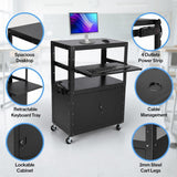 AV Cart with Wheels and Power, AV Cart with Wheels, Computer Cart