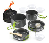 Lixada Camping Cookware Set,11PCS Camping Cookware Mess Kit with Non-Stick Lightweight Pot Pan Bowls Set for Outdoor Camping Backpacking Outdoor Picnic