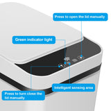 2 Pack Bathroom Trash can,Smart Touchless Trash Can,Automatic Motion Sensor Trash Bin with Lid