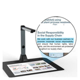 Portable Scanner, V15 Document and Book Scanner, 15MP High Definition Portable for Office Teachers, A3 Capture Size, Multiple Languages, Increase Efficiency