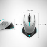 Alienware Wired/Wireless Gaming Mouse AW610M - 16000 DPI, Optical Sensor
