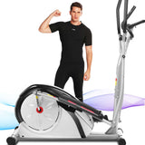 ANCHEER Elliptical Exercise Machine, Elliptical Trainer for Home Gym, Exercise Equipment 500Lbs Max Weight, Ultra-Silent Elliptical Machine, with Pulse Rate Grips & Smooth Resistance Levels