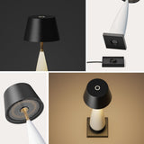CORDIVA Cordless Table Lamp, Brass Rechargeable Dimmable LED Desk Lamp