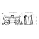 4-in-1 Garden Stool – Multi-Use Garden Scooter with Seat – Rolling Cart with Storage Bin– Padded Kneeler and Tool storage