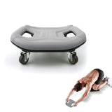 MKSY Core Coaster Abdominal Abs Training Machine Equipment, Ab Wheel Roller Exercise for Home Gym, Waist Strength Trainer with a Kneel Mat (Grey)