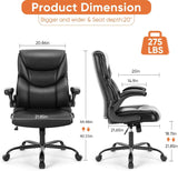 Ergonomic High Back Heavy Duty Task Desk Office Chairs with Wheels, Flip-up Arms