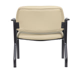 Boss Office Products Guest Chair, Vinyl, 500 lb. Weight Capacity in Beige