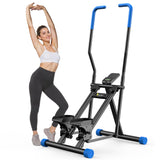 OWLSKY Stair Stepper Vertical Cardio Exercise Climber Stair-Master for Exercise at Home Full Body Workout Machine with Handlebar 330LBS Load with Adjustable Step Range Pedals