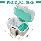 Teecyhooo Insulated Live Bait Holder Waist Mounted Dual Layer Fishing Bait Bucket Container with Lid and Lock Portable Plastic Lure Worm Storage Tackle Box, Keeps Baits Fresh and Alive