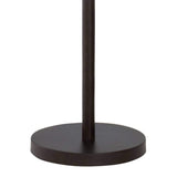 Franklin Iron Works Tremont Modern Mid Century Floor Lamp Standing 62" Tall Deep Bronze Metal Tan Burlap Drum Shade for Living Room Reading Bedroom Office House Home Decor