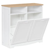 Double Tilt Out Trash Can Cabinet, 20 Gallon Kitchen Trash Bin Cabinet