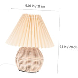 JUAKSQZYI Table lamp Pleated Night Light Table Lamp Led Bedside Lamp Desk Light with Warm Glow USB Powered for Bedroom Living Room Office Decor